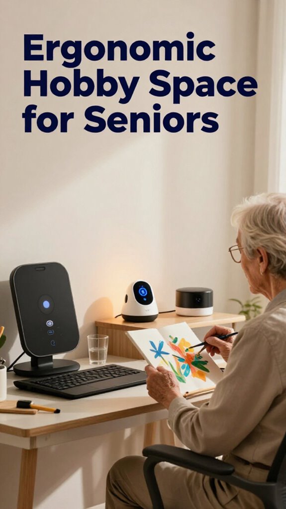 senior ergonomic hobby areas