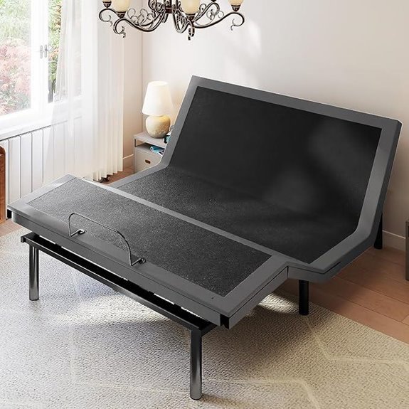 Sweetcrispy Adjustable Bed Frame with Remote & USB