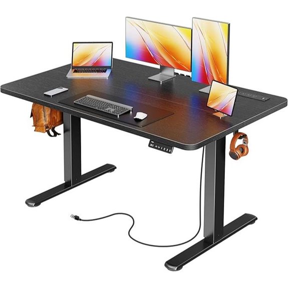 Huuger Adjustable Standing Desk with Power Outlets