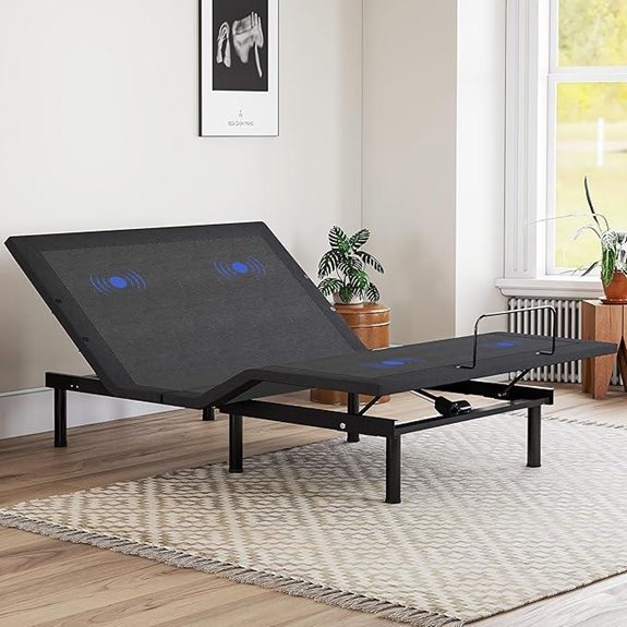 EGOHOME Adjustable Queen Bed Frame with Massage