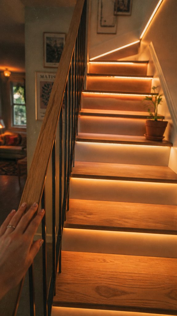 discreet easy stair lighting