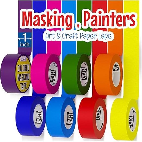 DEART 8-Pack Colored Masking Tape 33 Ft