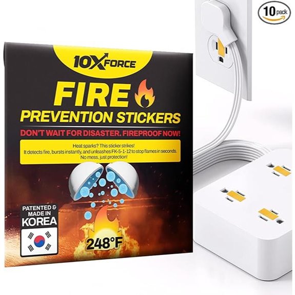 Fire Prevention Stickers for Outlets & Power Strips (10pcs)