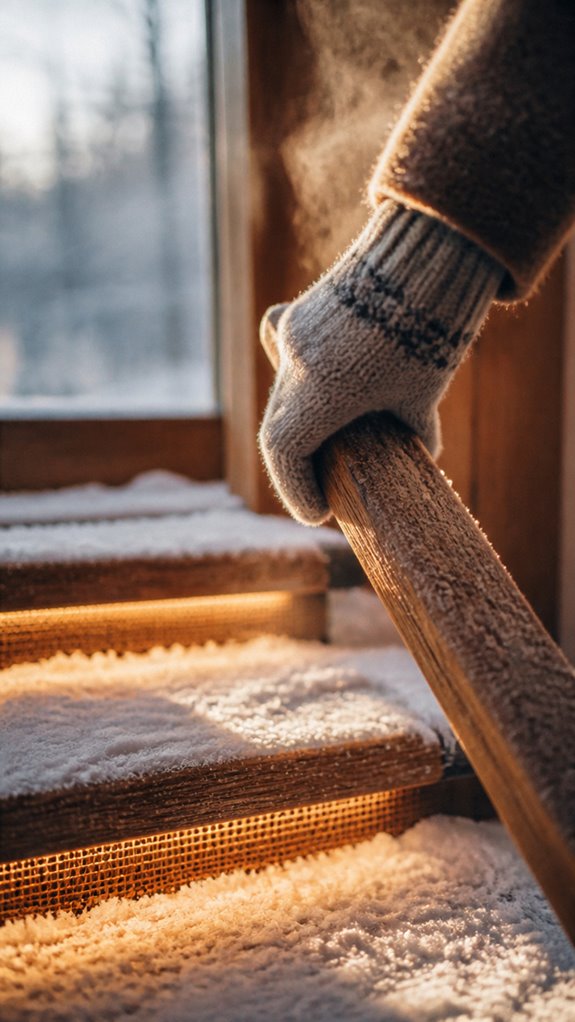 heated icy stair safety