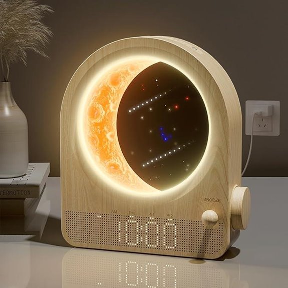 Sunrise Alarm Clock with Moon Lamp and Natural Sounds
