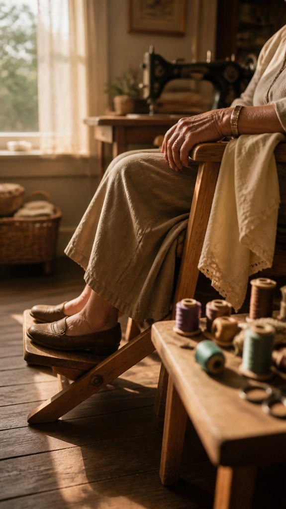 supportive footrest for sewing