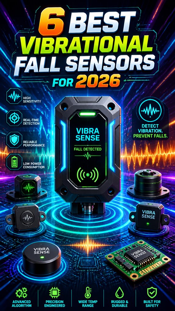 top vibrational fall sensors