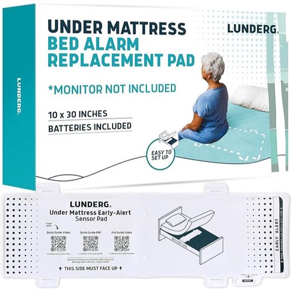 Lunderg Bed Alarm Pad - Wireless Under Mattress Sensor
